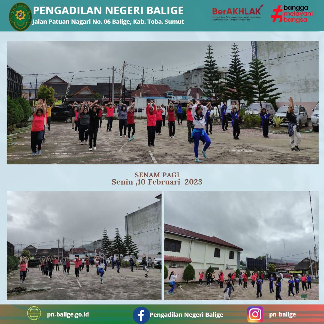 SENAM PAGI PENGADILAN NEGERI BALIGE 10 Februari  2023